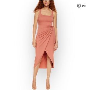 Aritzia Wilfred Earthen Red Saturn Midi Wrap Tank  Dress. Size large